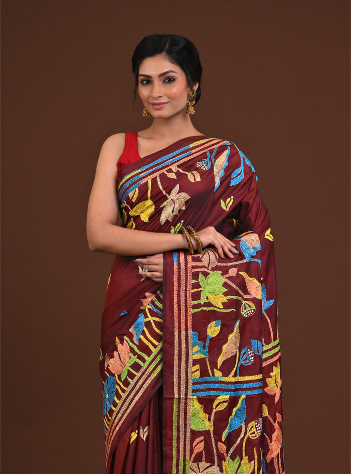 Blended Silk Kantha Saree