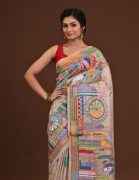 Gachi Tussar Silk Kantha Saree