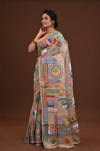 Gachi Tussar Silk Kantha Saree