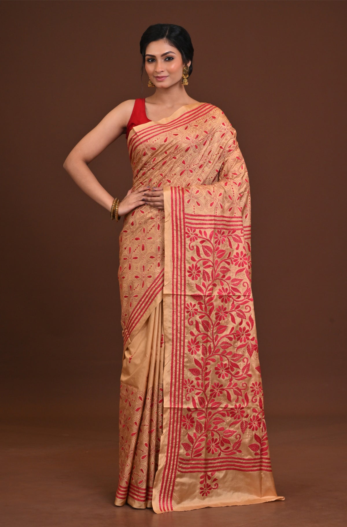 Blended Silk Kantha Saree