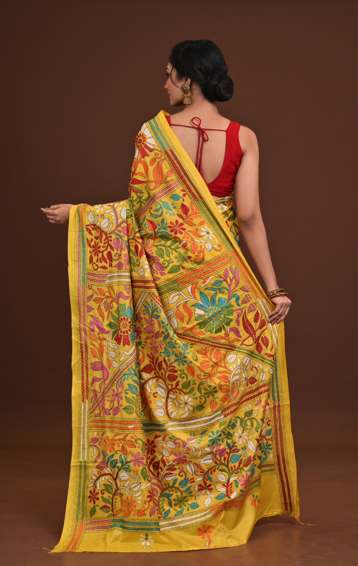 Pure Silk Kantha Saree