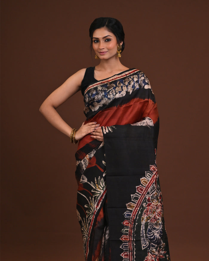 DTBP Silk Batik saree
