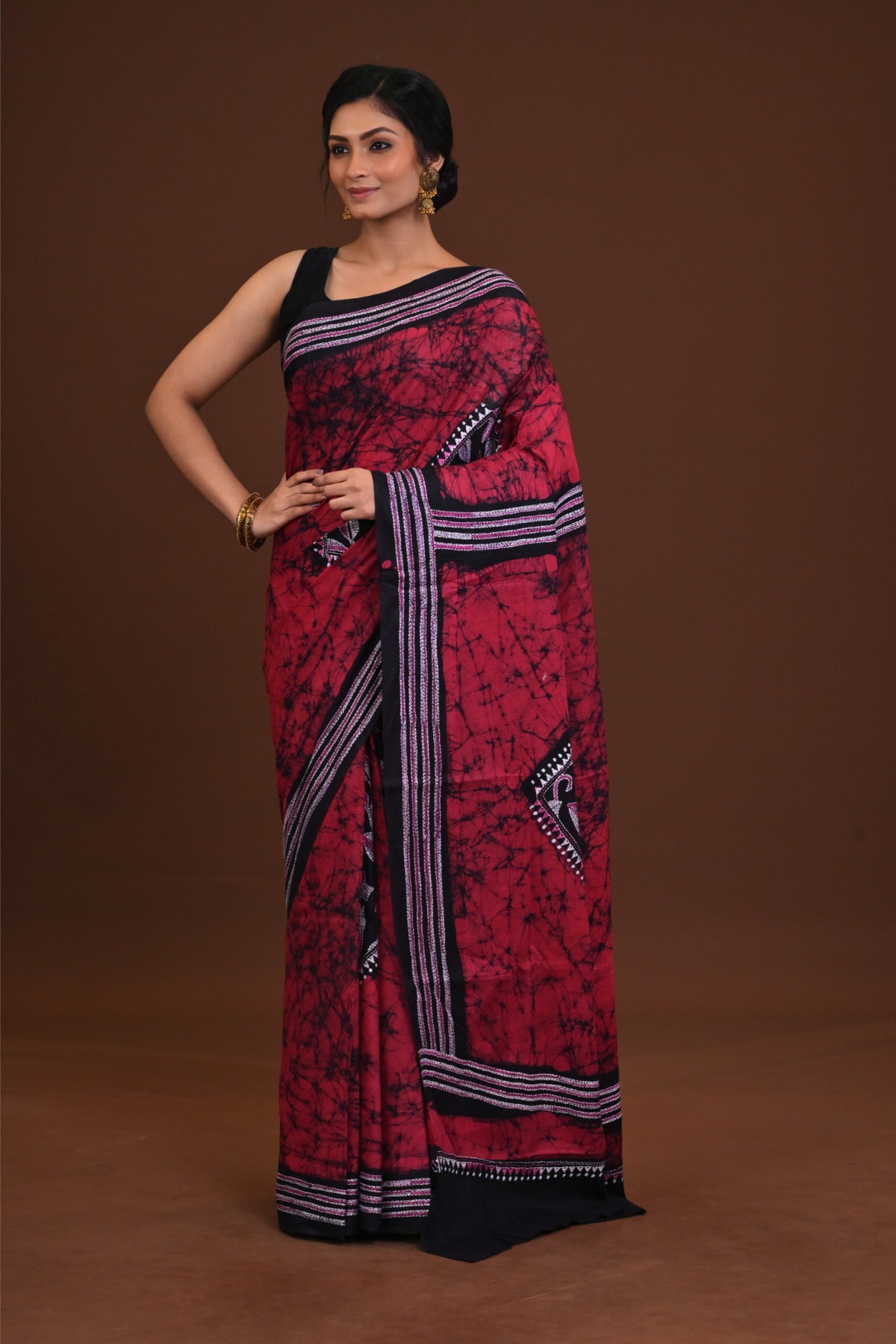 Special Batik Cotton Kantha Saree