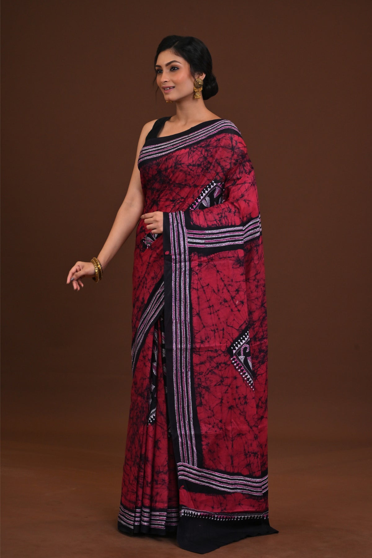 Special Batik Cotton Kantha Saree