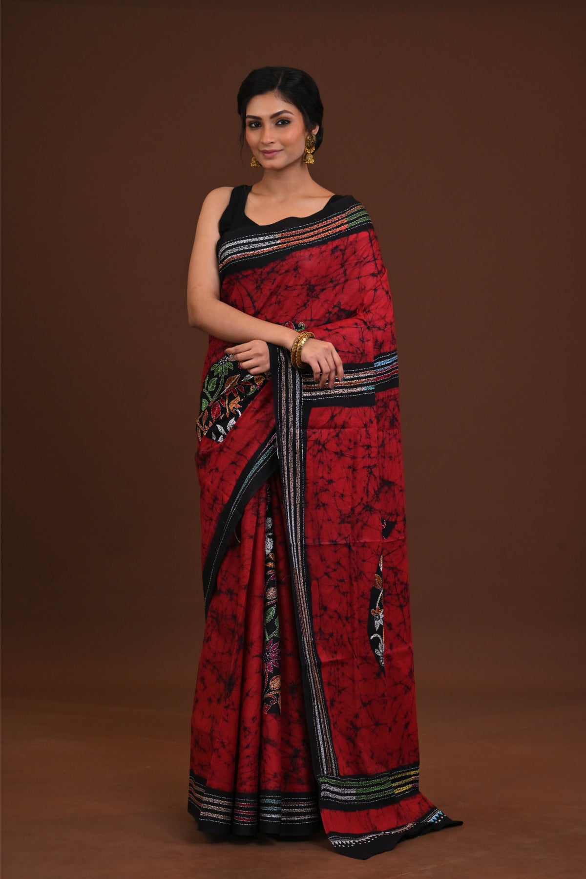 Special Batik Cotton Kantha Saree