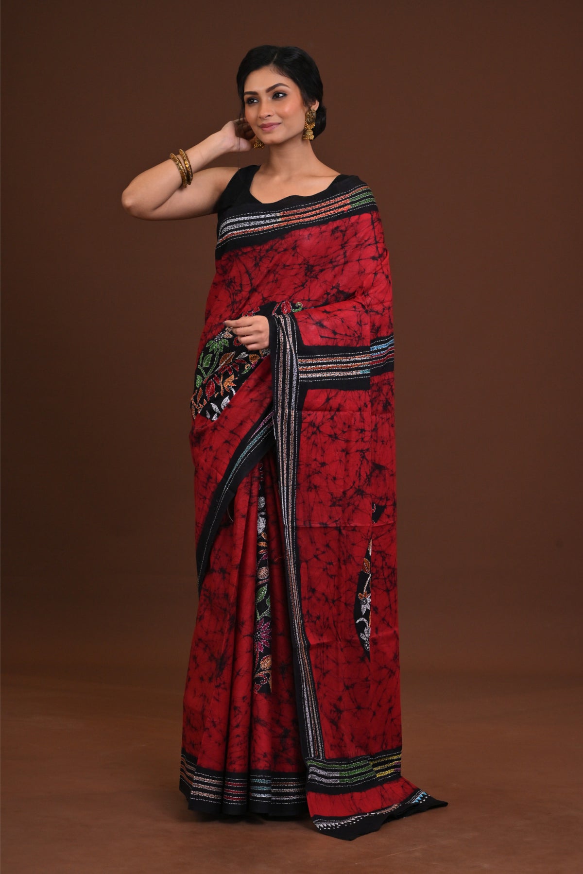 Special Batik Cotton Kantha Saree