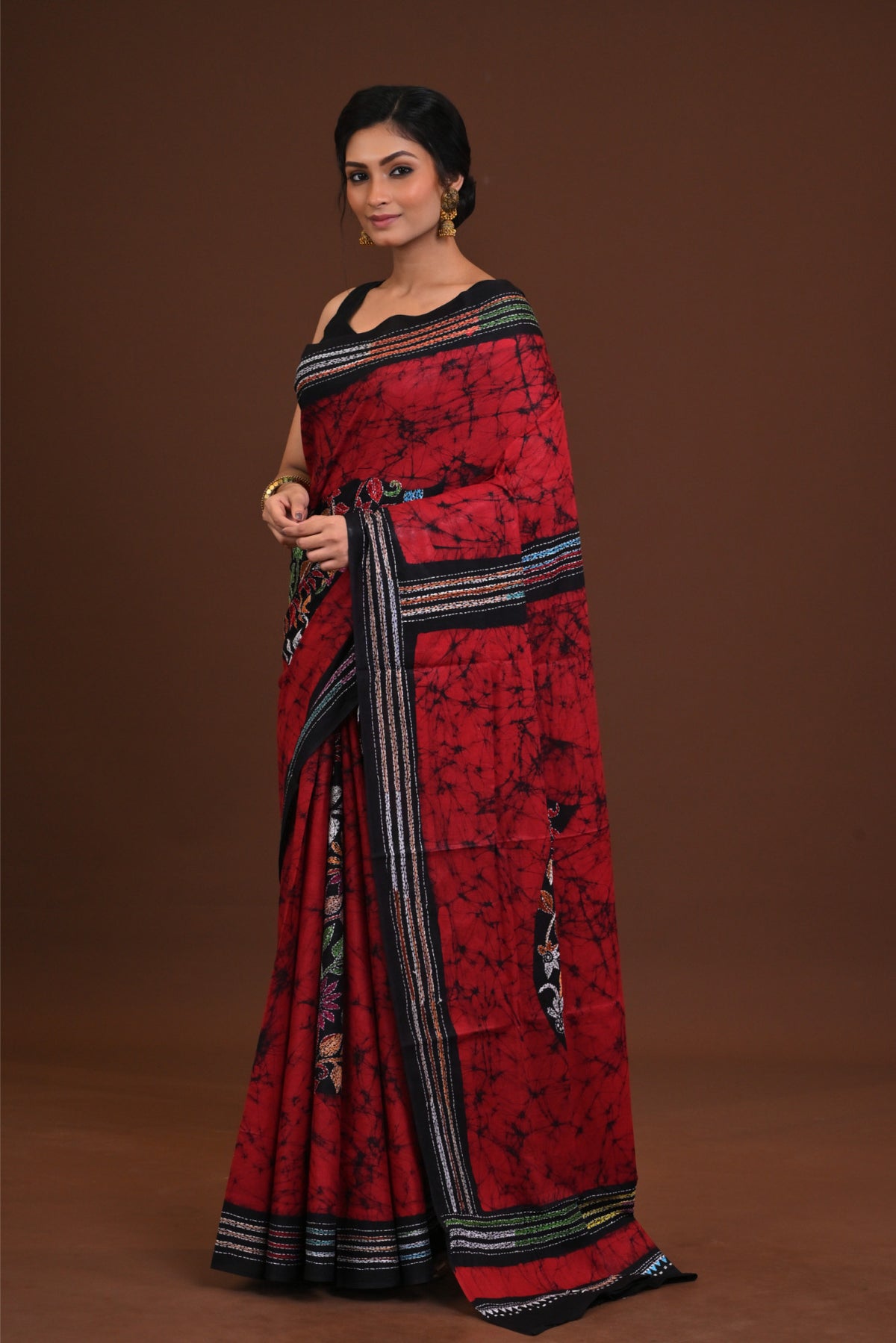 Special Batik Cotton Kantha Saree