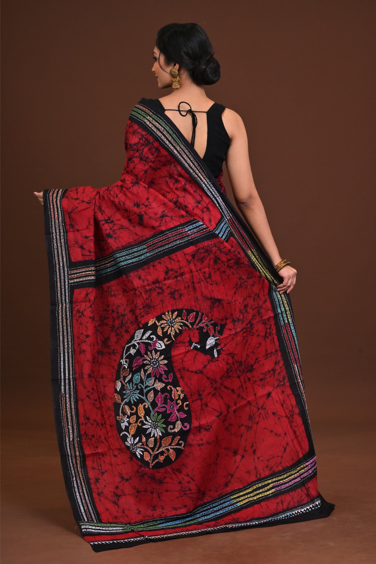 Special Batik Cotton Kantha Saree