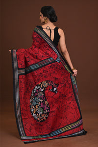 Special Batik Cotton Kantha Saree