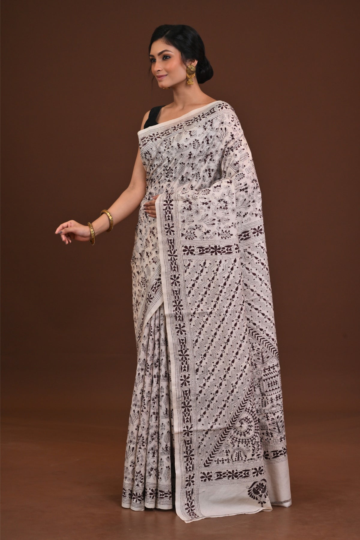 Pure Silk Kantha Saree