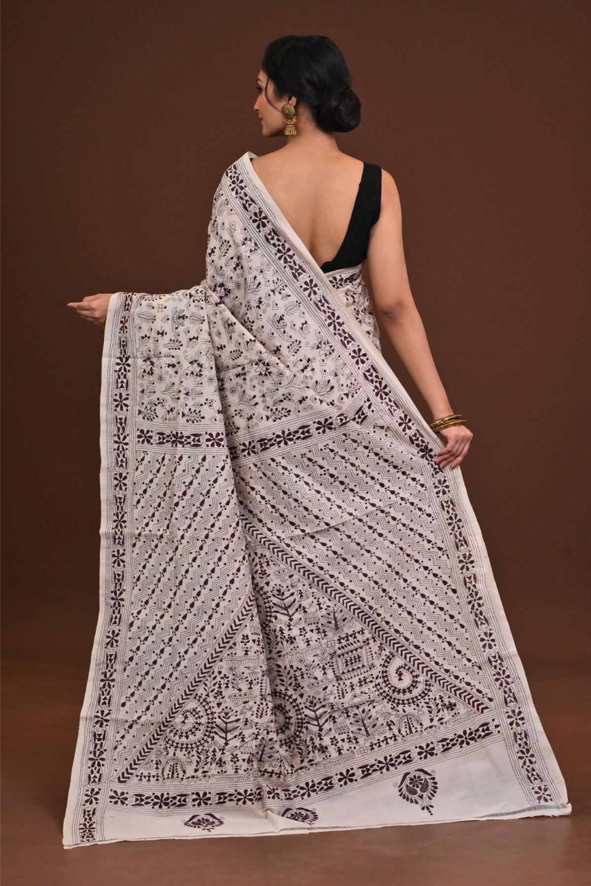 Pure Silk Kantha Saree