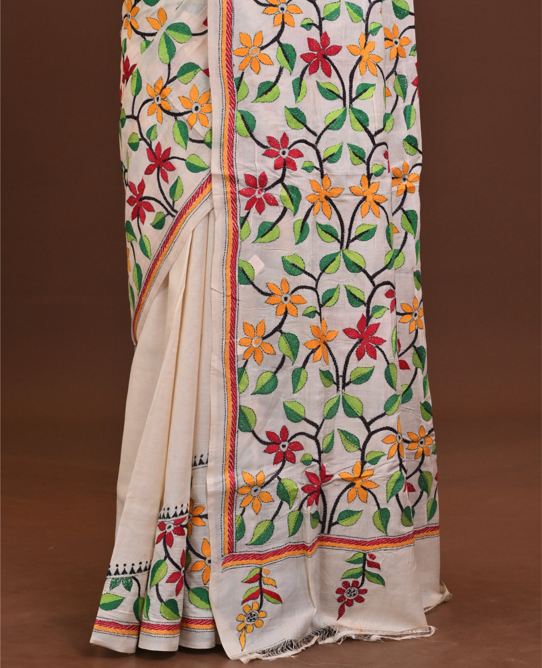 Tussar Silk Kantha Saree