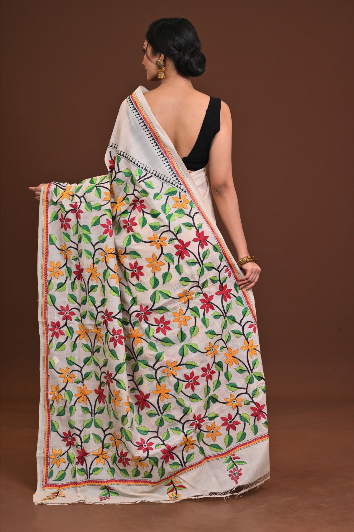 Tussar Silk Kantha Saree