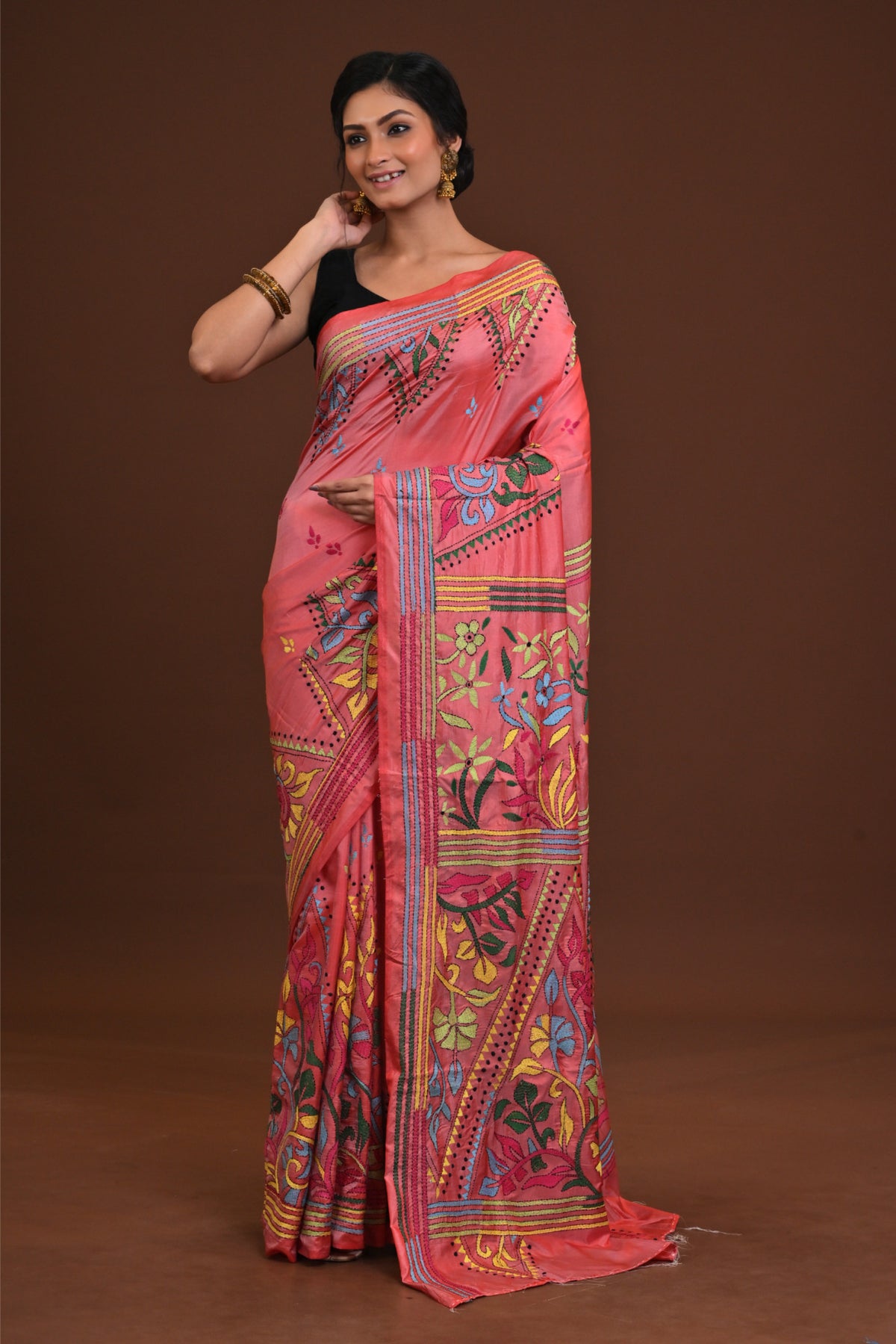 Blended Silk Kantha Saree