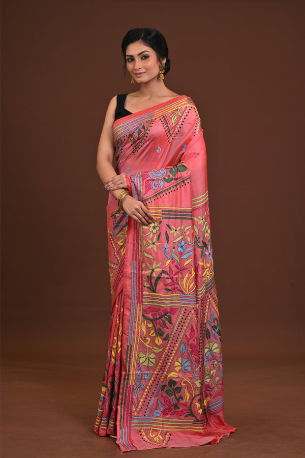 Blended Silk Kantha Saree