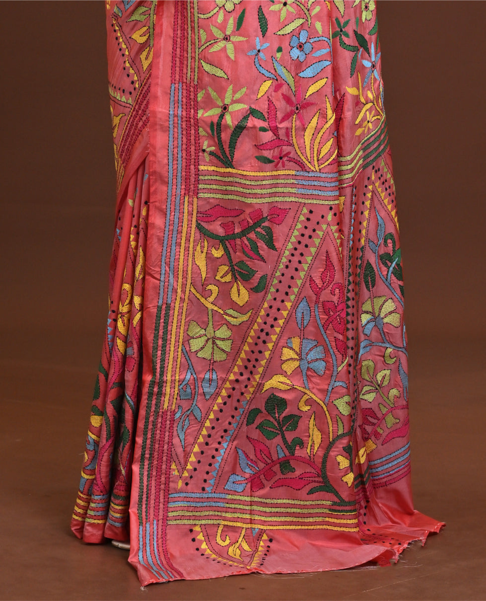Blended Silk Kantha Saree