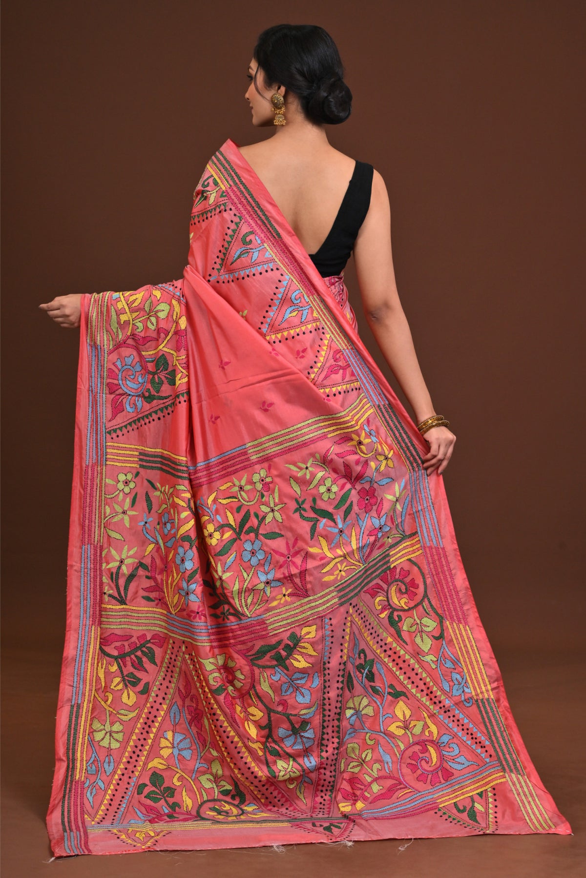 Blended Silk Kantha Saree