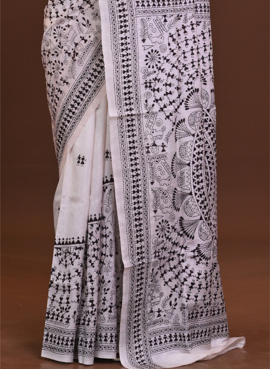 Pure Silk Kantha Saree