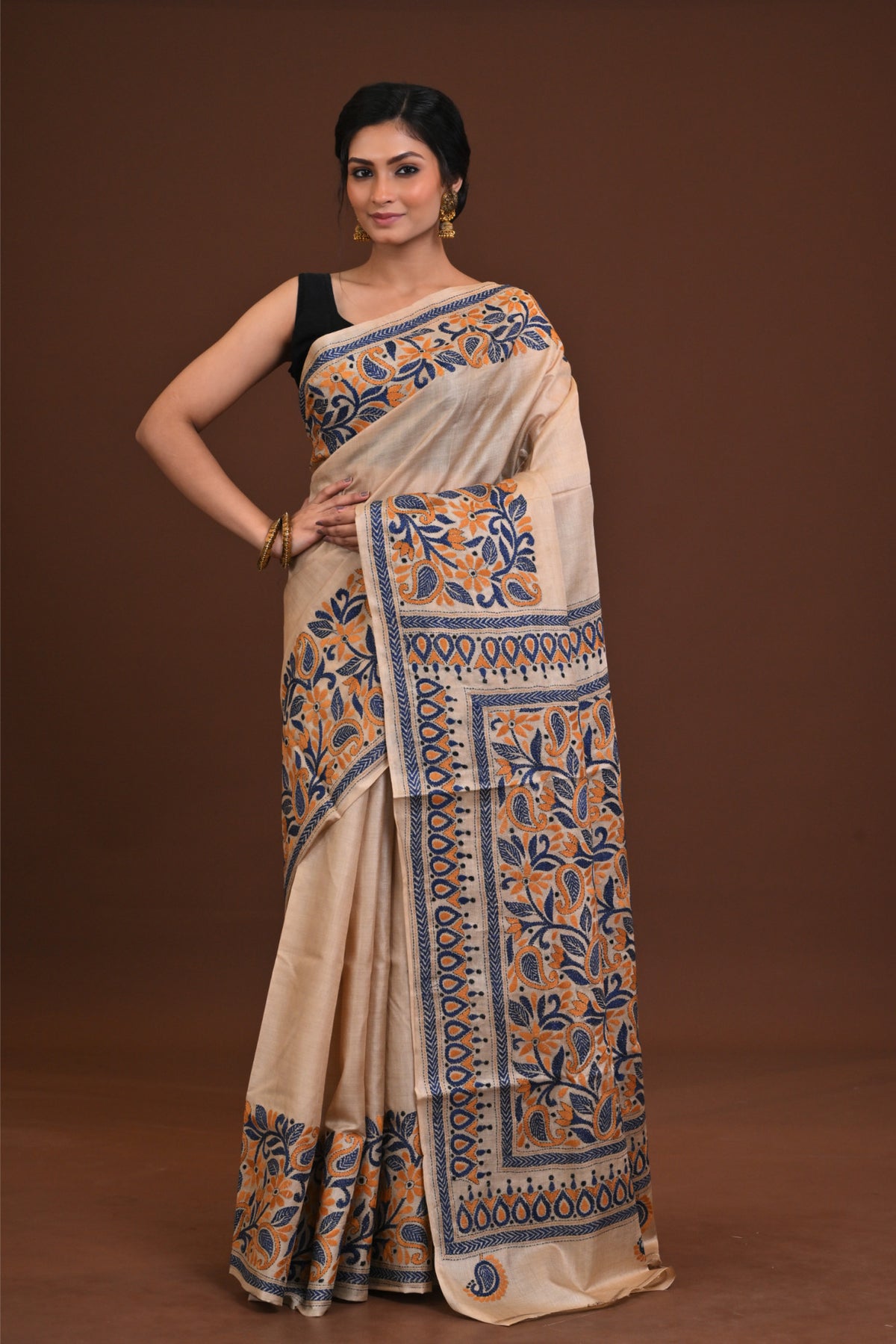Pure Silk Kantha Saree
