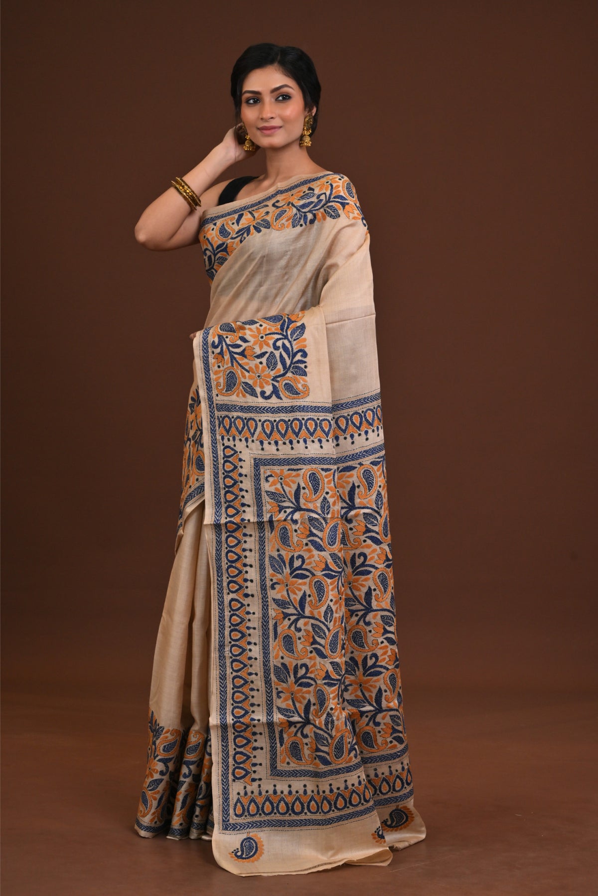 Pure Silk Kantha Saree