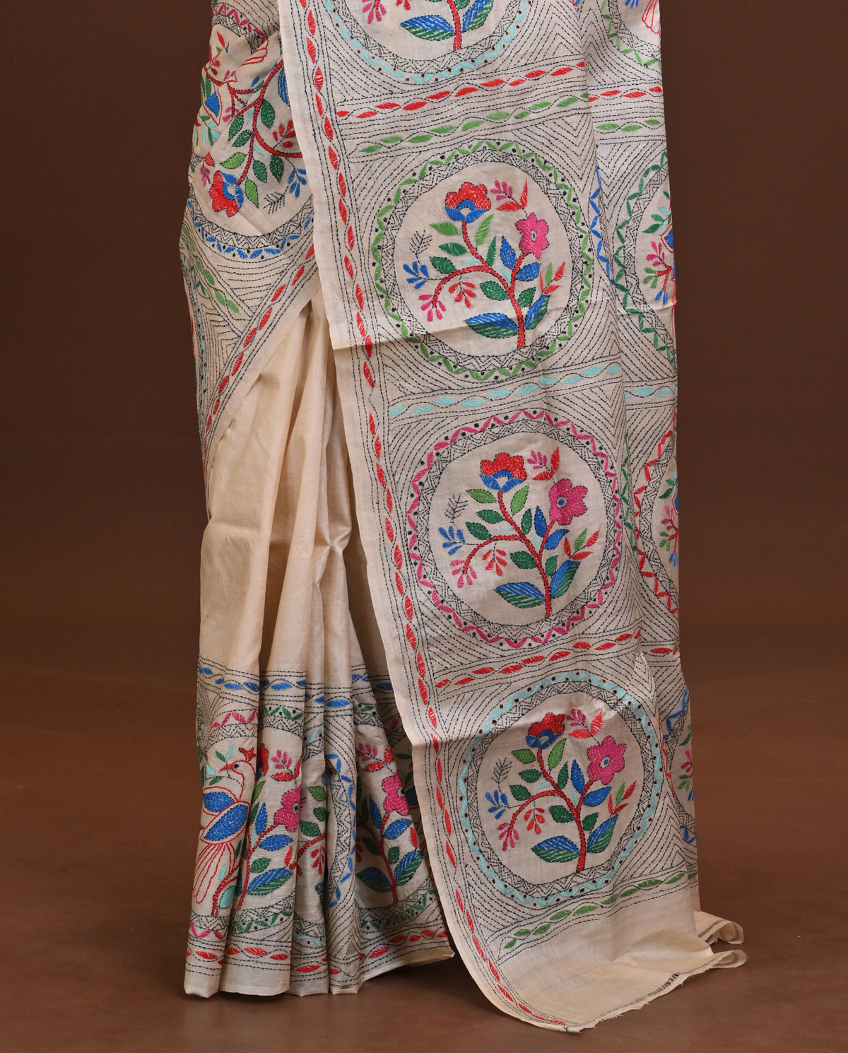 Pure Silk Kantha Saree