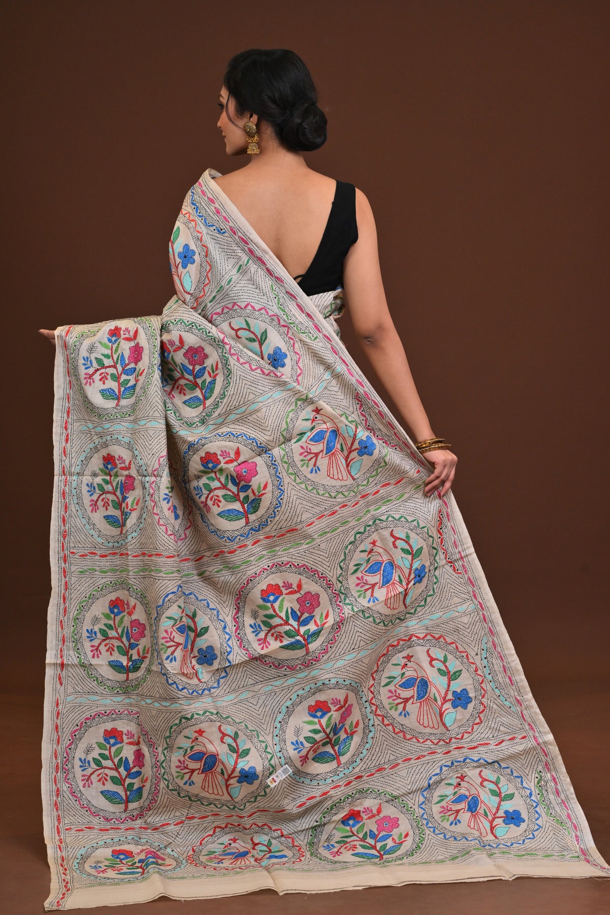 Pure Silk Kantha Saree