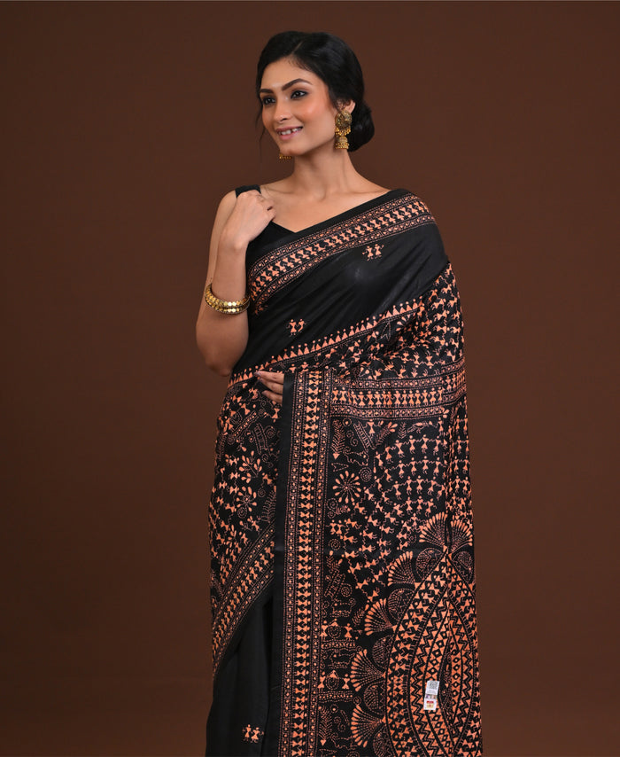 Pure Silk Kantha Saree