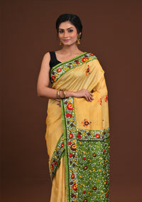 Silk Jalchuri Allover Kantha Saree