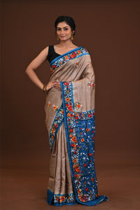 Silk Jalchuri Allover Kantha Saree