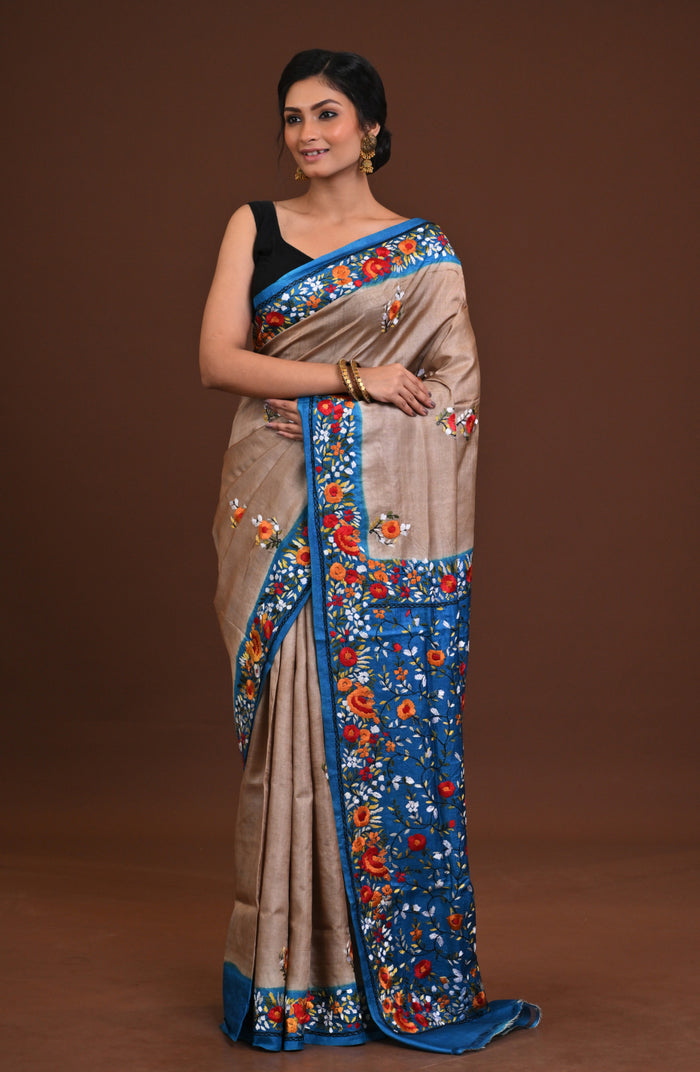 Silk Jalchuri Allover Kantha Saree