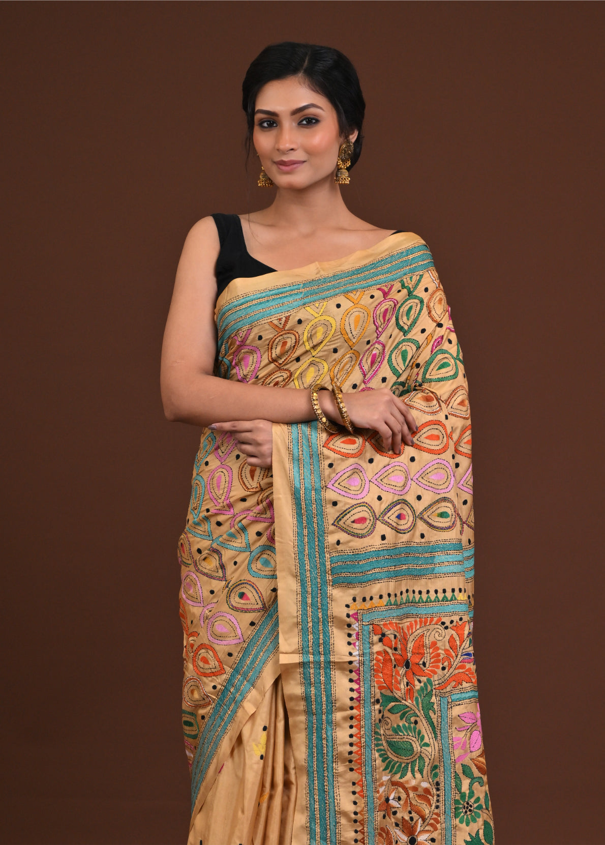 Blended Silk Kantha Saree