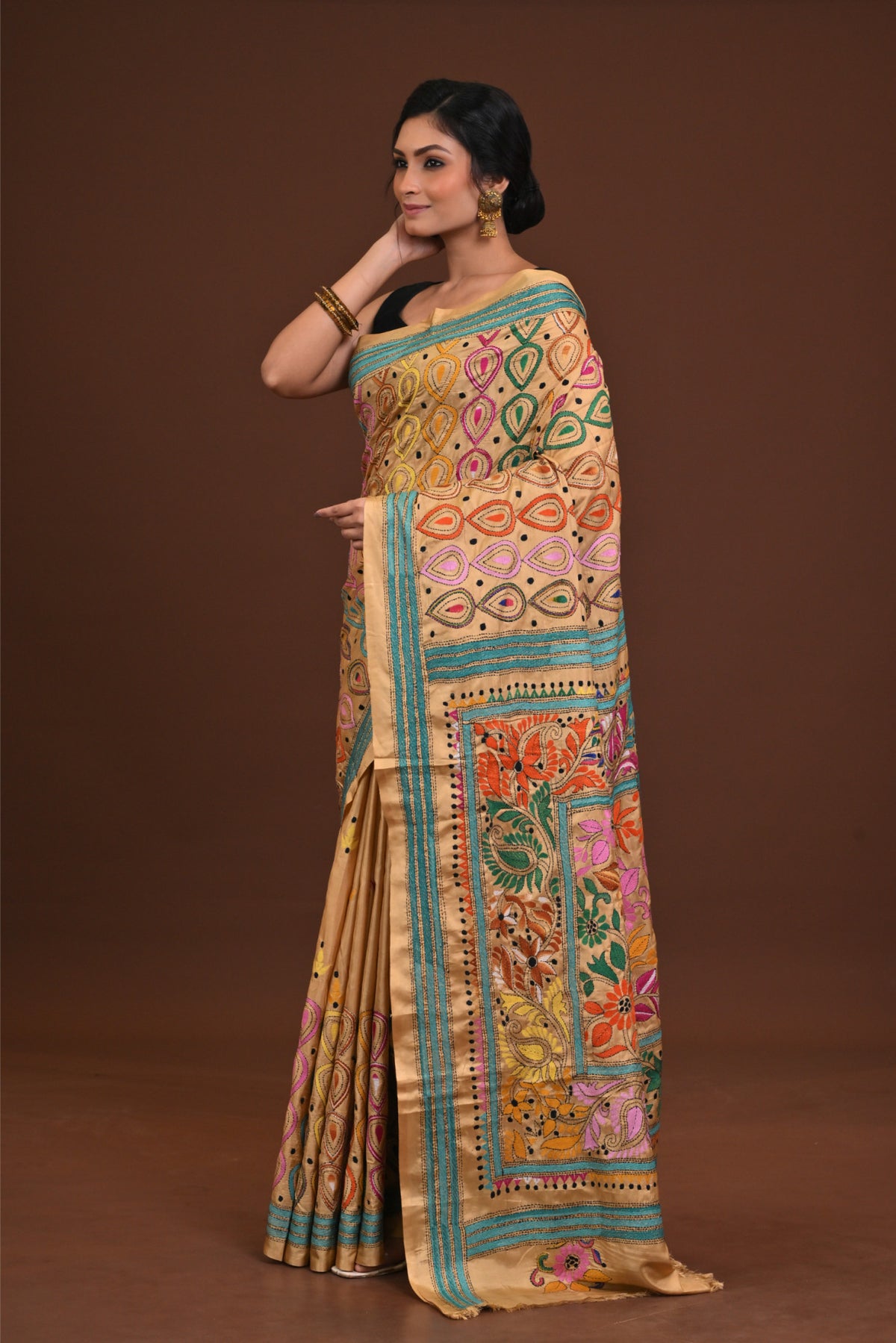 Blended Silk Kantha Saree