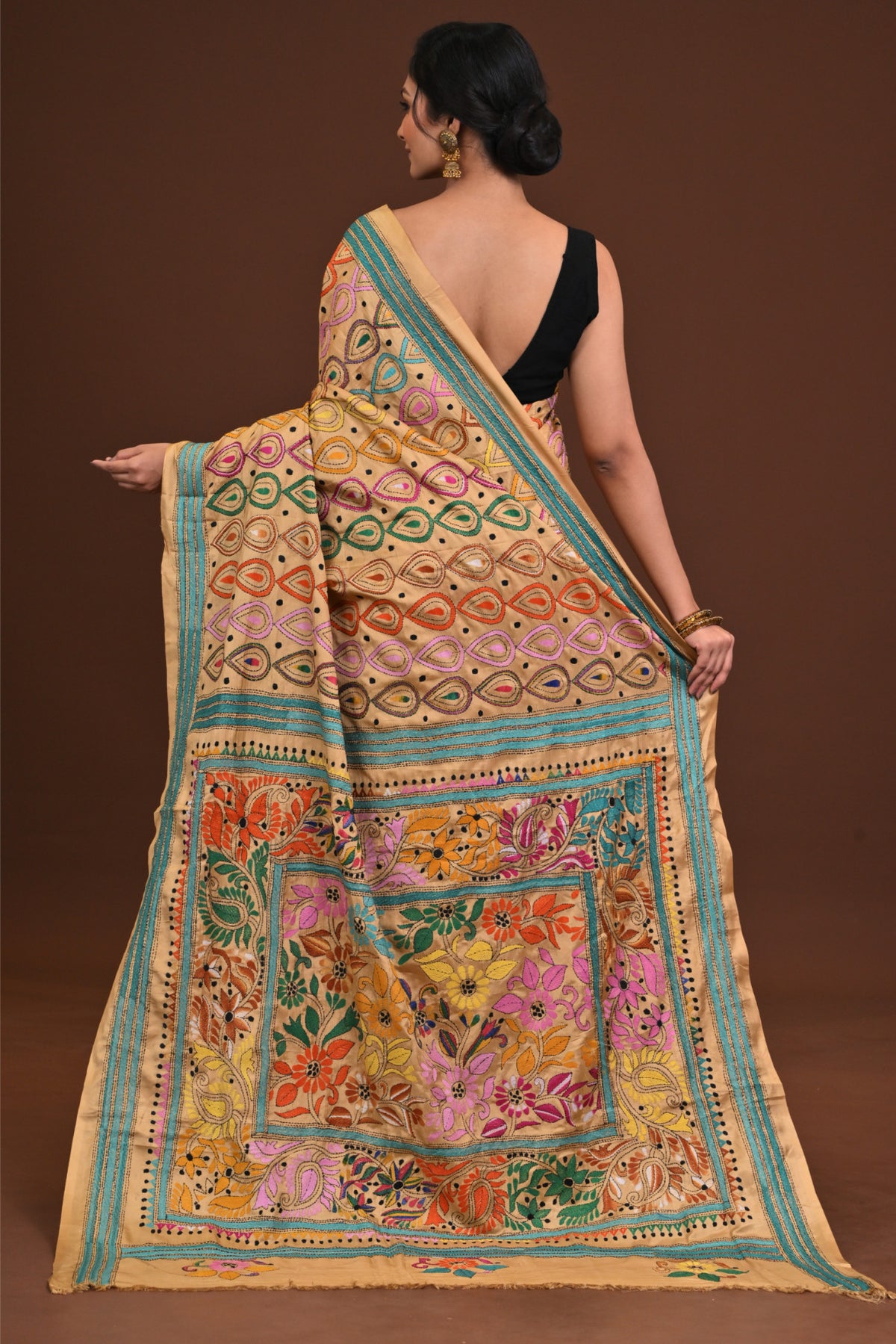 Blended Silk Kantha Saree