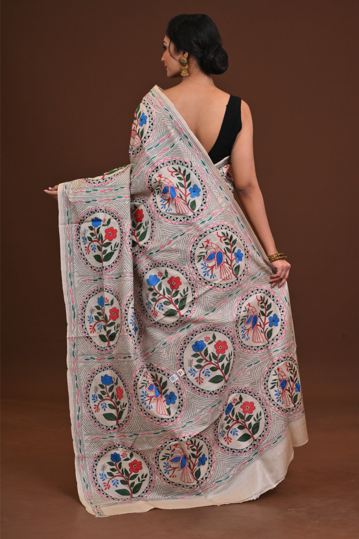 Pure Silk Kantha Saree