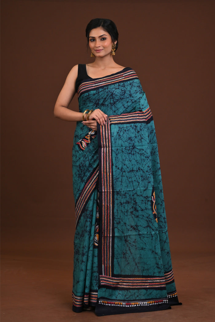 Special Batik Cotton Kantha Saree