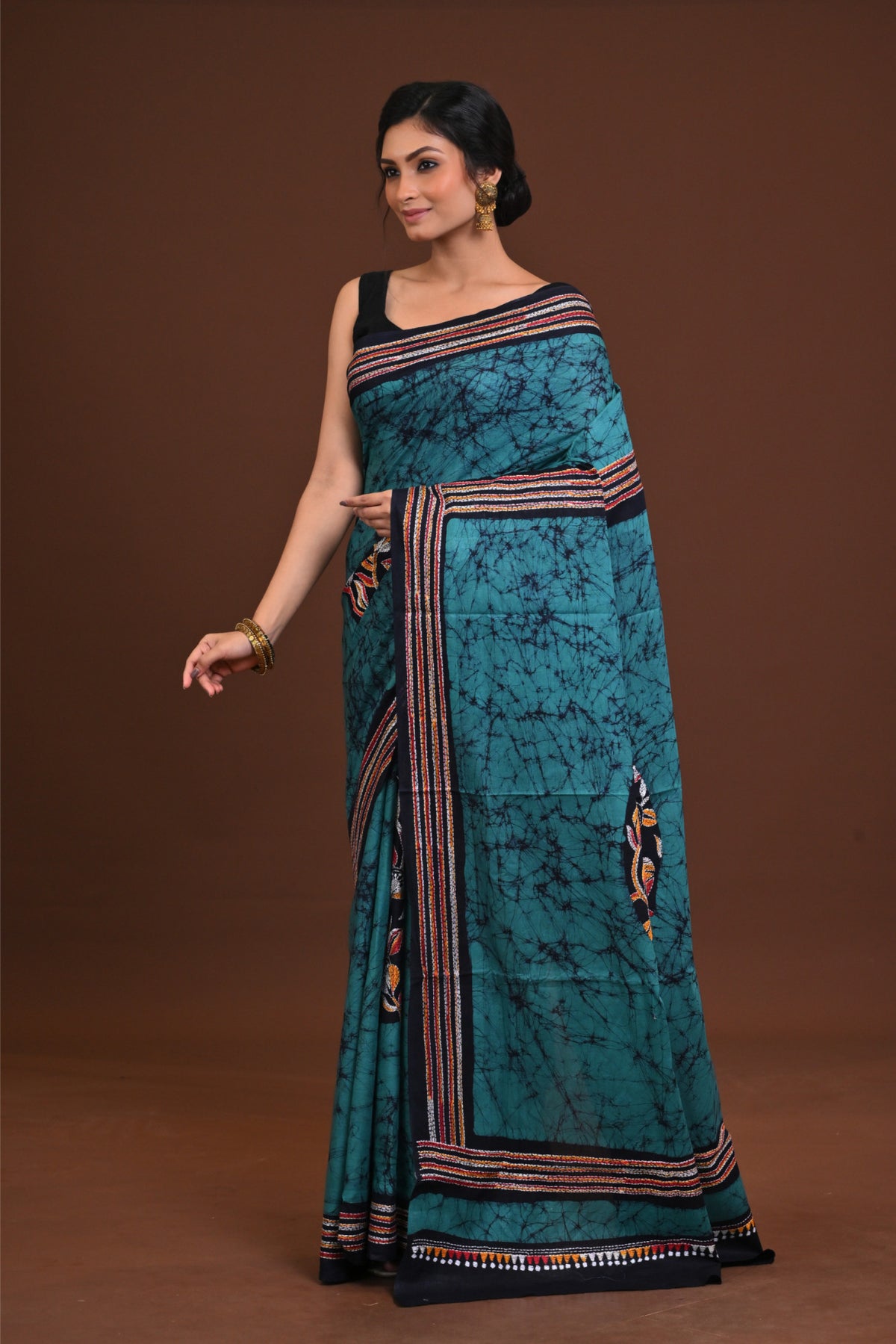 Special Batik Cotton Kantha Saree