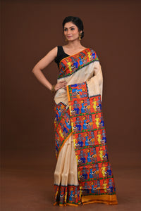 Handloom Silk Pattachitra Saree