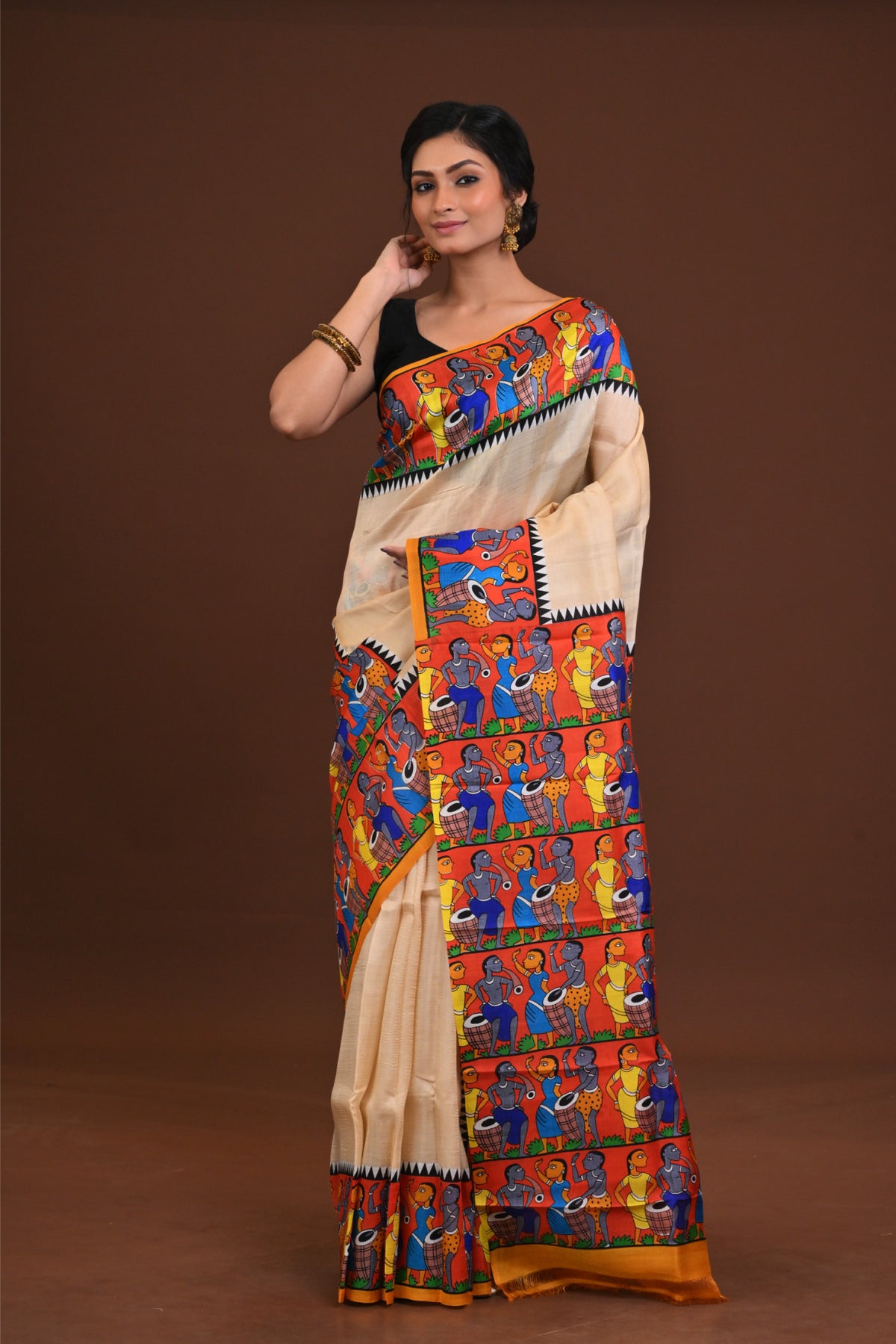 Handloom Silk Pattachitra Saree