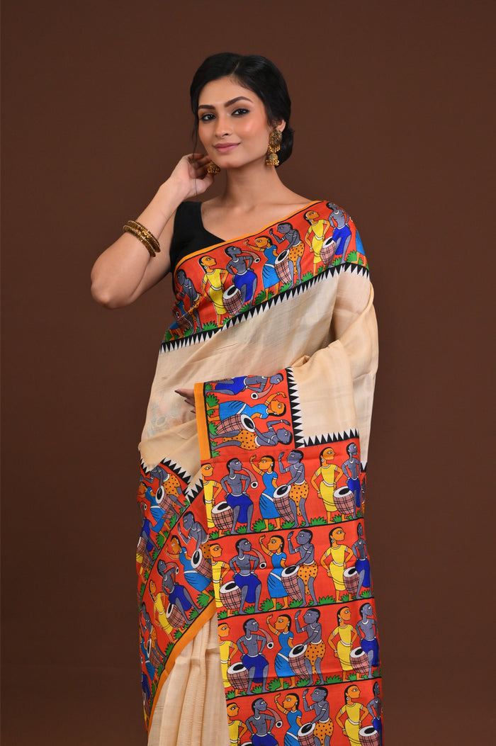 Handloom Silk Pattachitra Saree