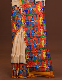 Handloom Silk Pattachitra Saree