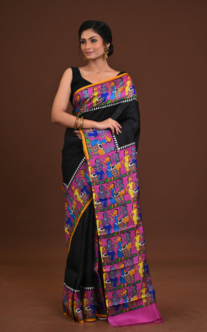 Handloom Silk Pattachitra Saree