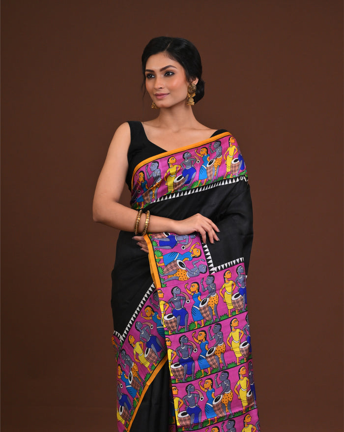 Handloom Silk Pattachitra Saree