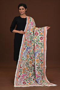 Pure Silk Kantha Dupatta