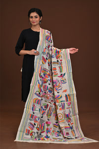 Pure Silk Kantha Dupatta