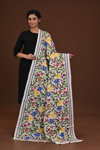 Pure Silk Kantha Dupatta