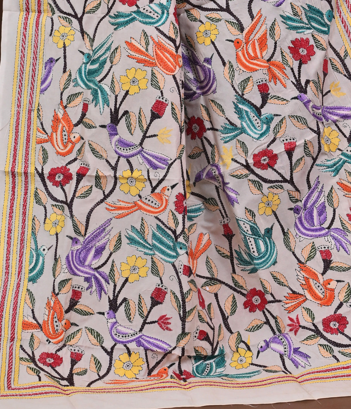 Pure Silk Kantha Dupatta