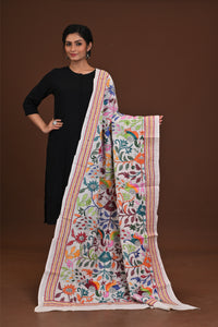 Pure Silk Kantha Dupatta