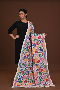 Pure Silk Kantha Dupatta