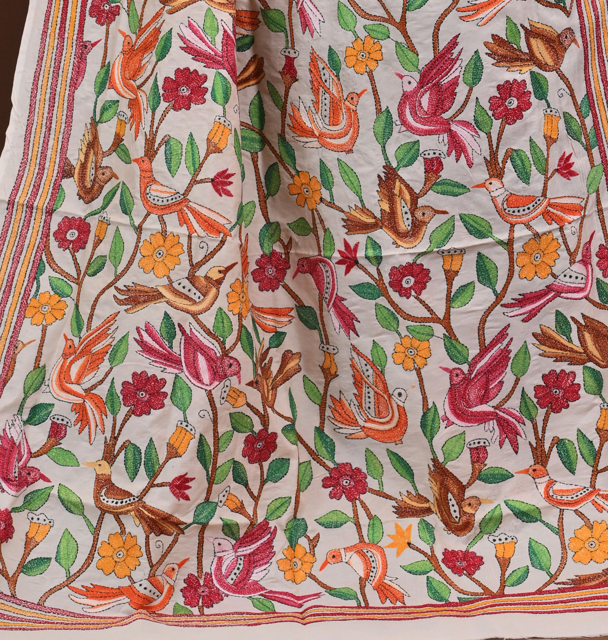 Pure Silk Kantha Dupatta