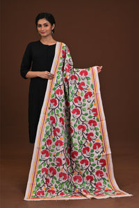 Pure Silk Kantha Dupatta